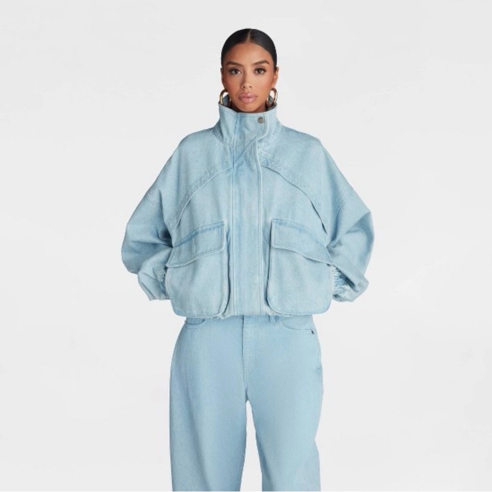 KBB by KAHLANA ‘The Denim Bomber jacket’ Size 1X plus size